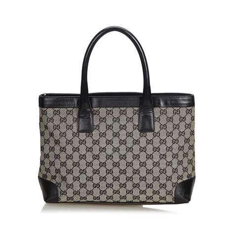 black and grey gucci bag|authentic gucci canvas bag.